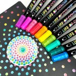 Paint Pens Dot Markers Acrylic - Metallic - Set of 12 - Life of Colour